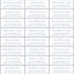 Elegant Script White Navy Wedding Guest Address  Sticker<br><div class="desc">Modern Elegant Script White and Navy Minimalist Wedding Guest Name Address custom personalized Labels Stickers. The guest name is written in a cursive swirly hand lettered swash tail font script. This has 24 stickers.</div>