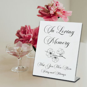 Elegant Script 'Wish you were here' Memorial Sign