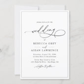 Elegant Script with Photo Back Wedding Invitation (Front)