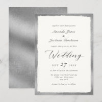 Elegant Script with Silver Semi Formal Wedding