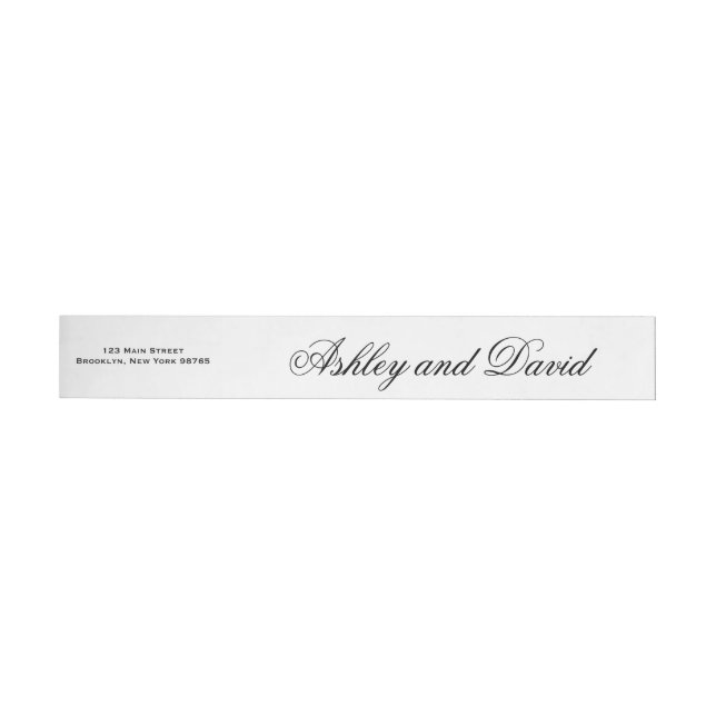Elegant Script Wrap Around Address Label (Individual)