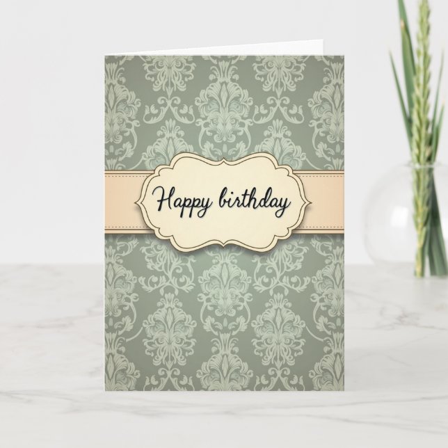Elegant Scripted Birthday Card (Front)