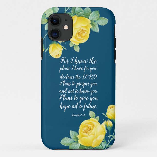 Elegant Scripture Jeremiah 29:11 Case-Mate iPhone  Case (Back)
