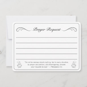 Elegant Scripture Prayer Request Note Cards
