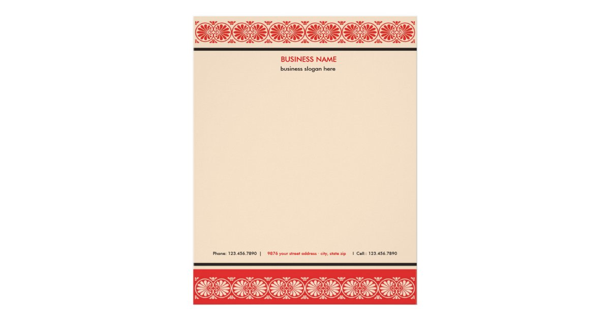 elegant scroll border business letterhead zazzle com letterhead border
