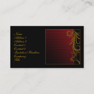 Elegant Scroll Design Business Card