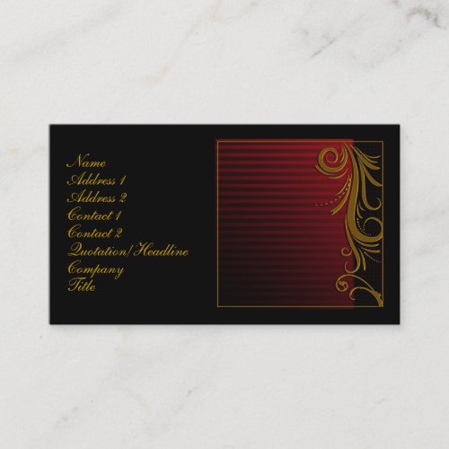 Elegant Scroll Design Business Card Template