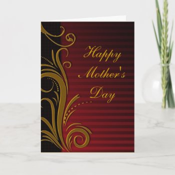 Elegant Scroll Design For Mother's Day Card by karanta at Zazzle
