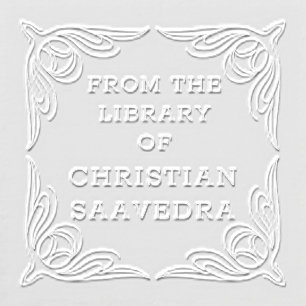 Elegant Scroll From Library Of Custom Embosser
