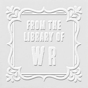 Elegant Scroll From Library Of Custom Embosser