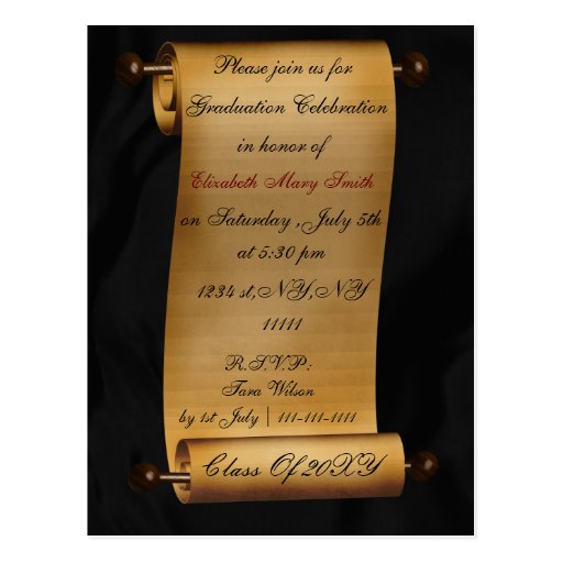 Scroll Graduation Invitations 3