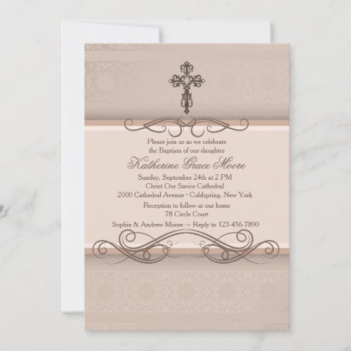 Elegant Scrolls Invitation 5" X 7" Invitation Card