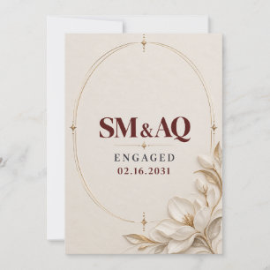 Elegant Sculpted Botanical Relief Bachelorette Par Invitation