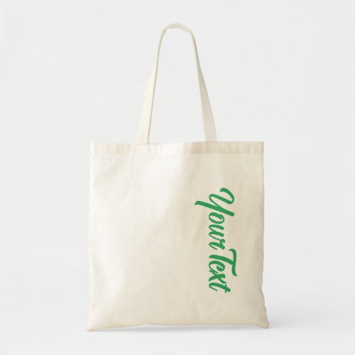 Elegant Sea Green Typography Text Template Budget Tote Bag