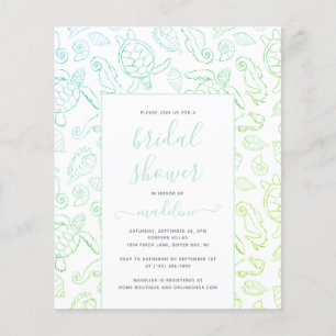 Elegant Sea Ocean Bridal Shower Invitation Flyer