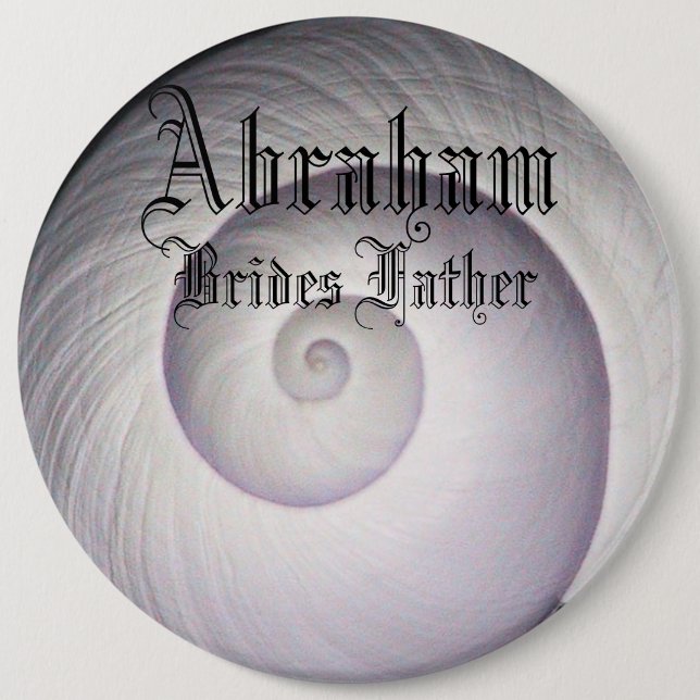 Elegant Sea Shell Classy Brides Father Wedding Pinback Button (Front)