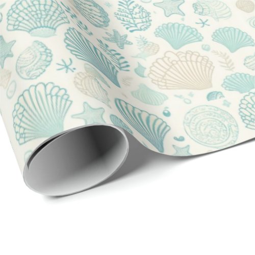 Elegant Sea Shell  Wrapping Paper