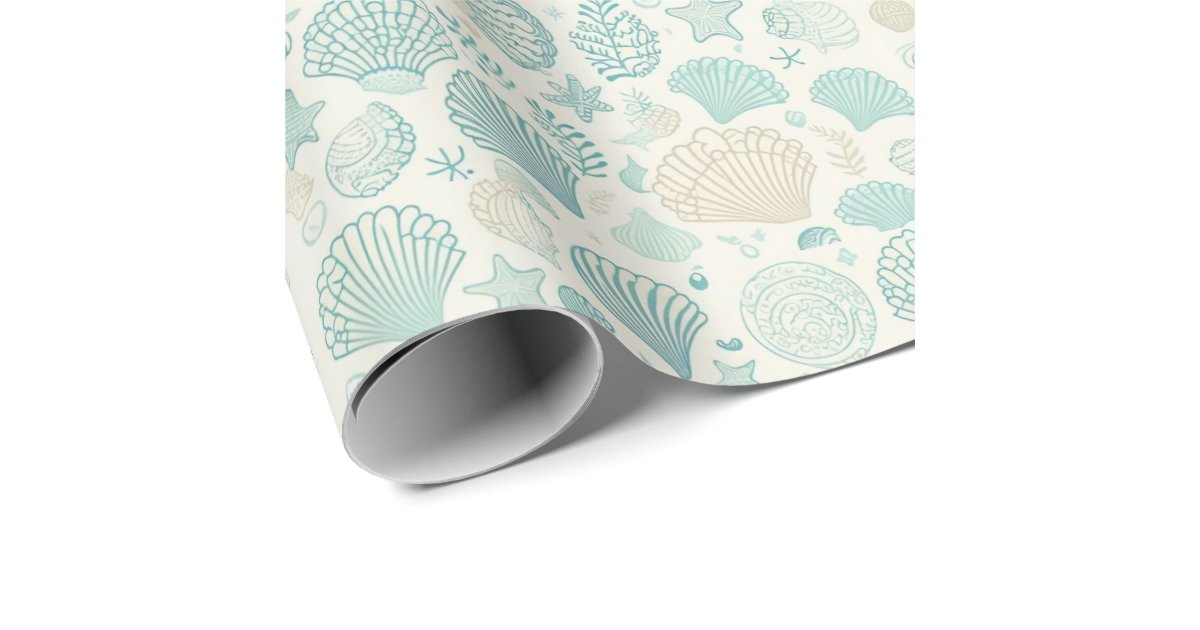 Elegant Sea Shell Wrapping Paper | Zazzle
