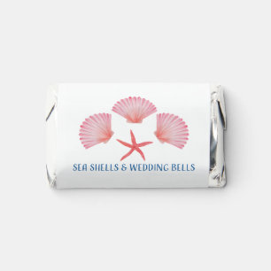 Elegant Sea shells & wedding bells Bridal shower Hershey's Miniatures