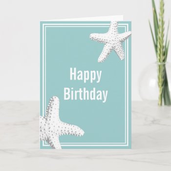 Elegant Sea Stars Birthday Greeting Card by fotoplus at Zazzle