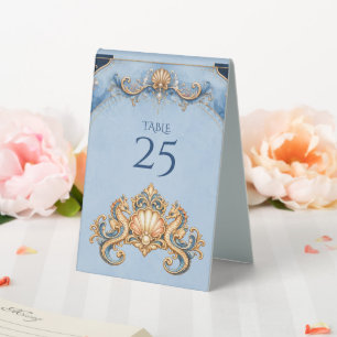 Elegant seahorse beach wedding table accessories tent
