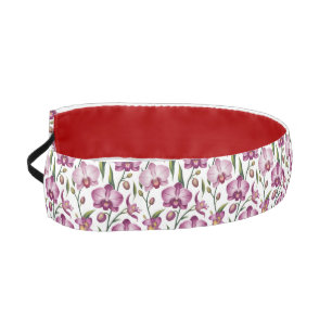 Elegant Seamless Pattern of Purple and Pink Orchid Athletic Headband
