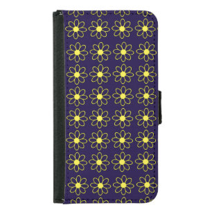 Elegant seamless pattern with Yellow Flowers Samsung Galaxy S5 Wallet Case