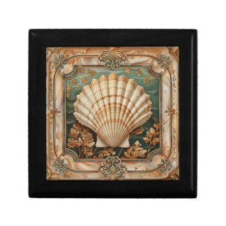 Elegant Seashell Art Nouveau Decorative Gift Box