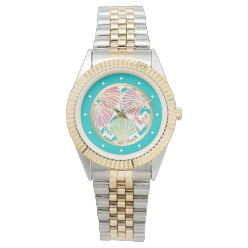 Elegant Seashells Chevron Watch