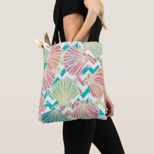 Elegant Seashells Pattern Tote Bag