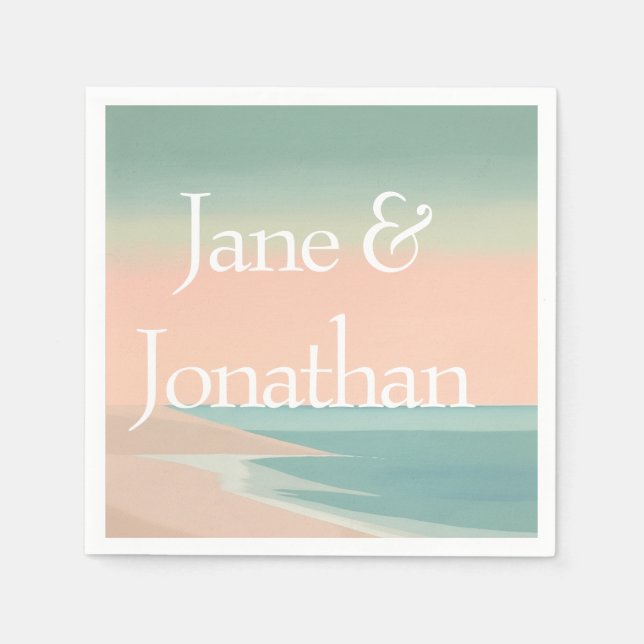 Elegant seaside   napkins (Front)