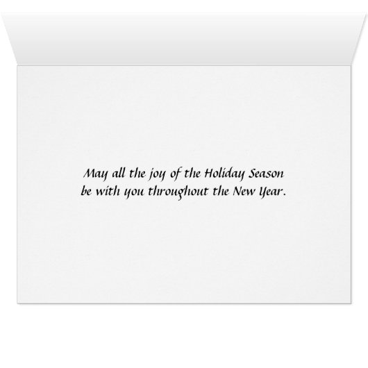Elegant Seasons Greetings card with ornaments (Inside Horizontal (Bottom))