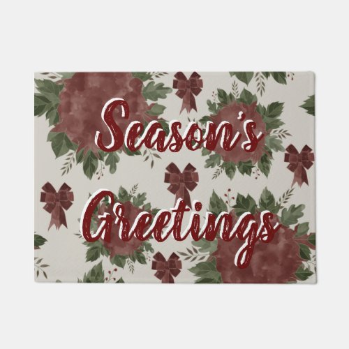 Elegant Seasons Greetings Doormat