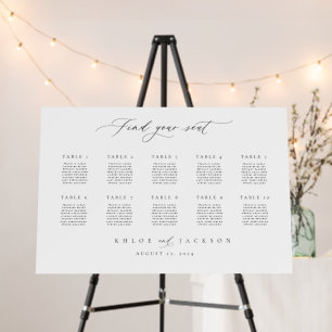 Elegant Seating Chart Sign Wedding Escort Table