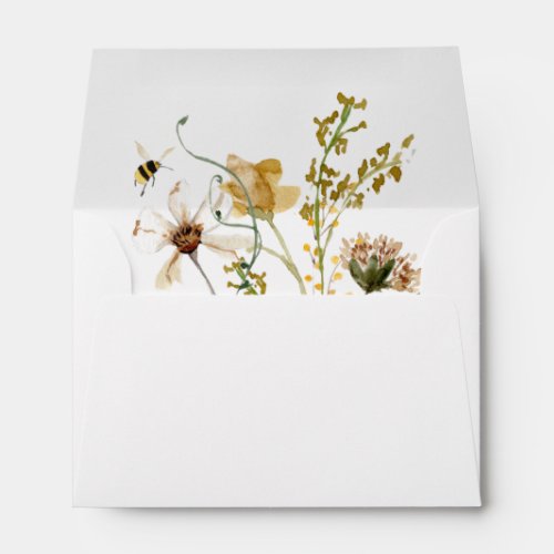 Elegant Secret Garden Delicate Floral Wedding Envelope