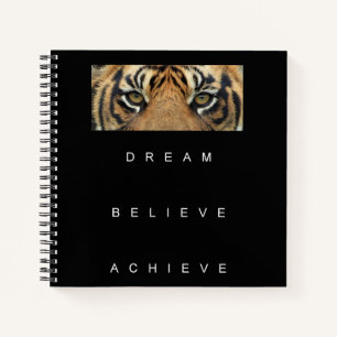 Elegant Self Improvement Success Quote Template Notebook