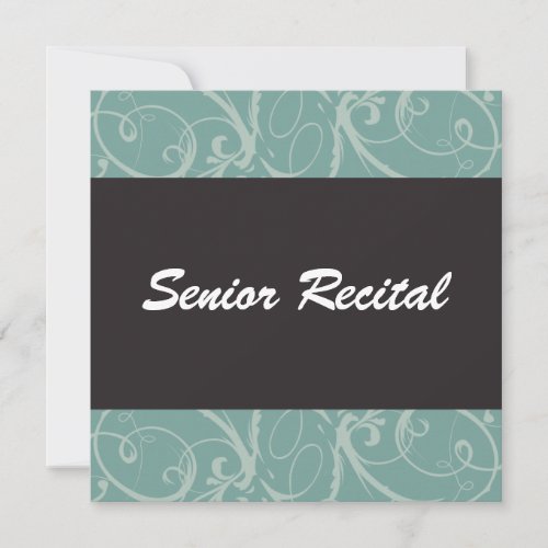 Elegant Senior Recital Personalized Invitation