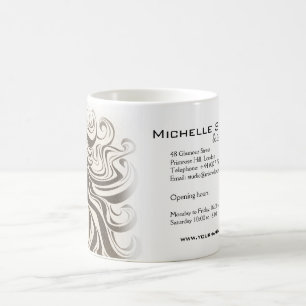 Elegant Sepia Chic Wavy Hairstyle Hair Extensions Coffee Mug