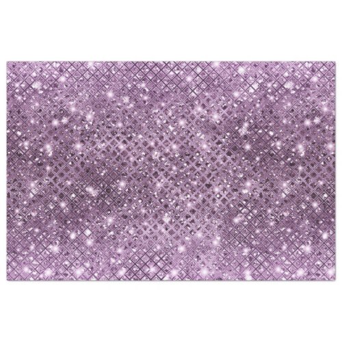 Elegant Sequin Diamonds on Mauve Purple Tissue Paper
