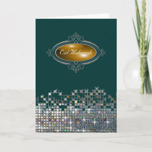 Elegant Sequin Eid Mubarak Holiday Card