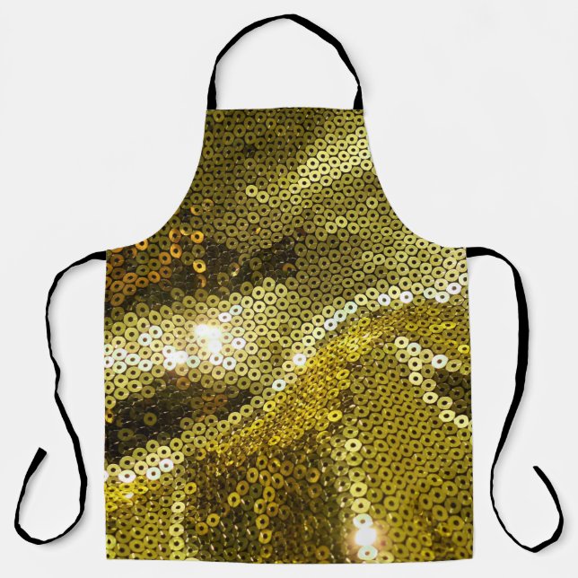 Elegant sequined sparkling textile close up. More  Apron (Front)