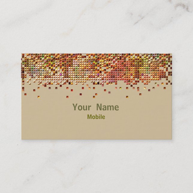 Elegant Sequins Hologram Business Card (Front)