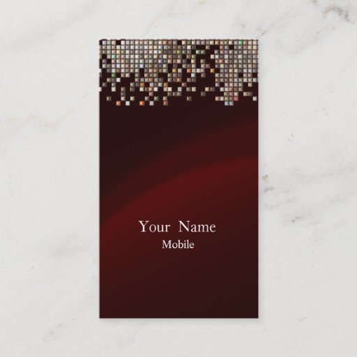 Customizable Elegant Sequins Maroon Business Card Templates
