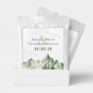Elegant serene green mountain landscape margarita drink mix