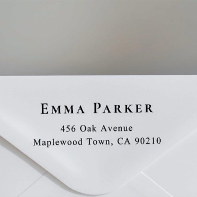 Elegant Serif Address Wood Art Stamp (Creator Uploaded)