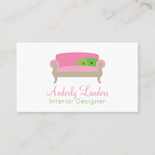 Elegant Settee Sofa Personalized Business Cards