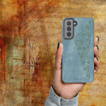 Elegant Shabby Girly Blue Floral Name Samsung Galaxy S21 Case<br><div class="desc">A pretty soft blue tone on tone design. The background has the shabby look of aged vintage piece. The addition of an large floral flourish in the same hues as the background adds a simple touch of elegance that puts this design over the top. Add your name to make it...</div>