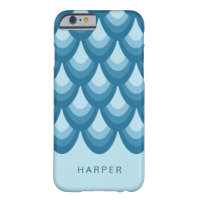 Elegant Shades of Blue Geometric Barely There iPhone 6 Case