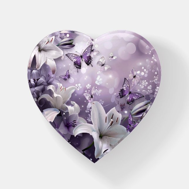 Elegant Shades of Purple Paperweight (Front)