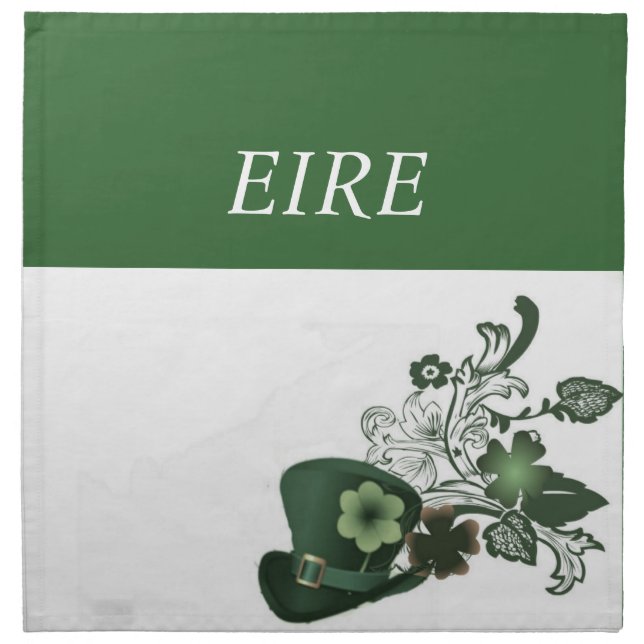 Elegant Shamrock Hat Napkin (Front)